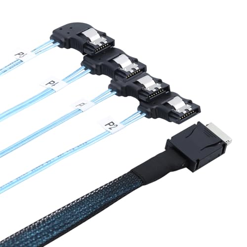 Cable OCuLink PCI-Express SAS SFF-8611 4i a SATA 7P 0.5m miniatura 5
