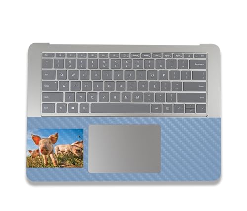 Image of MightySkins Carbon Fiber Skin Compatible with Microsoft Surface Laptop Studio 2 (2023) Full Wrap Kit - Pig Face | Protective, Durable Textured Carbon Fiber Finish | Easy to Apply | Made in The USA