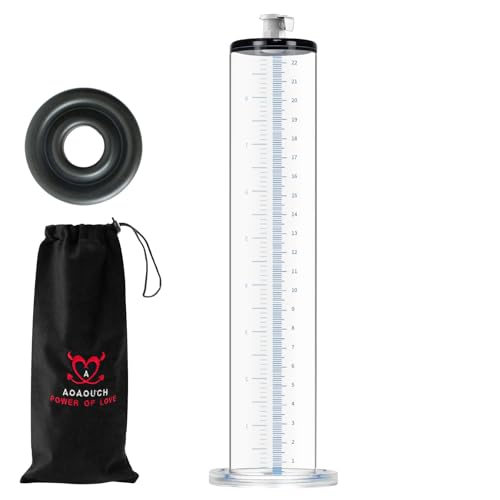 Penis Pump Vacuum Cylinder 9 * 1.75in with 1 Black Silicone Base Ring