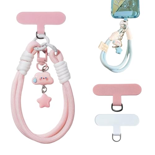 Image of KIMAGIC Korean Dopamine Phone Wrist Strap - Handmade Thickened Phone Lanyard, Anti-Drop Hands-Free Charm