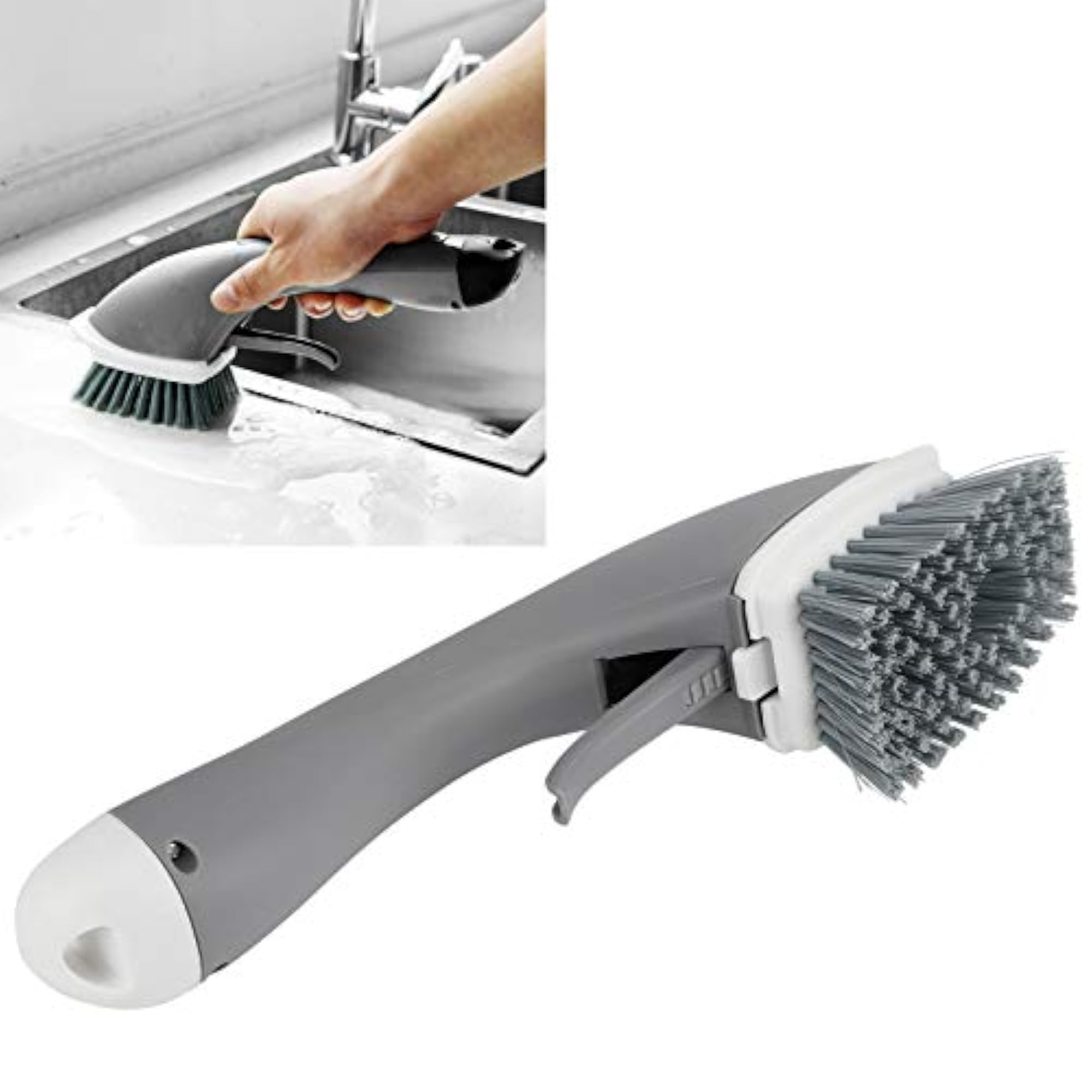 Set of 2 Labor Saving Dish Brushes for Easy Kitchen Cleaning