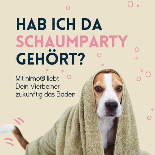 nimo® Hunde Shampoo sensitiv | ohne Duftstoffe & pH-Neutral mit Kollagen | für alle Hunderassen und Sensible, allergische Hunde | für bessere Kämmbarkeit & glänzendes Fell, 100% tierleidfrei