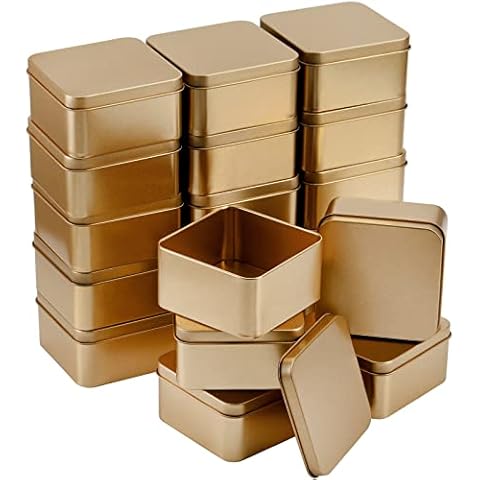 Peohud Paquete de 20 cajas de lata para almacenamiento de galletas y dulces Cover