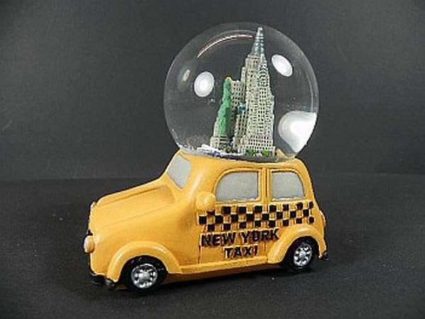 New York Schneekugel Snowglobe Taxi Cab,Wolkenkratzer State,...