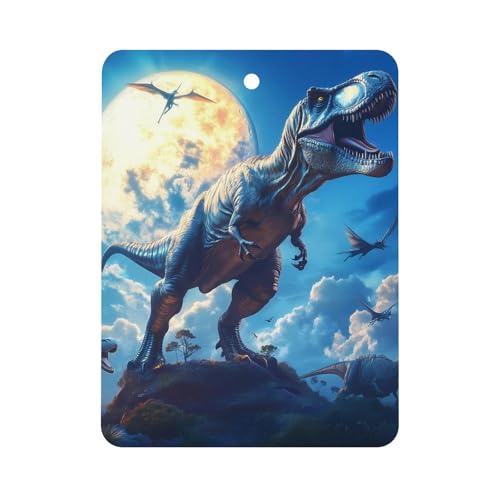 Dinosaur Car Air Freshener Hanging Aromatherapy Tablets for Car Accessories Square