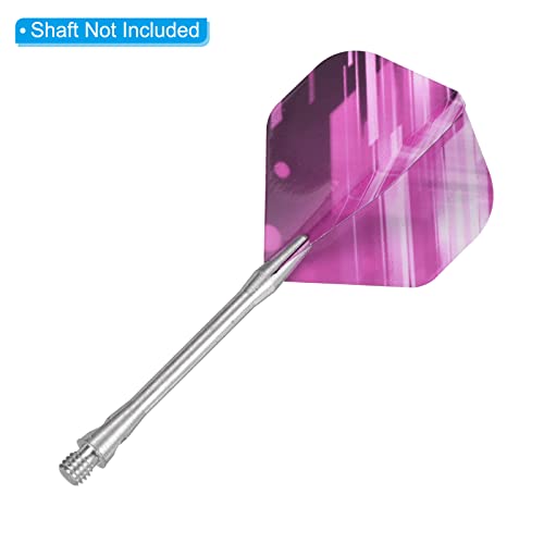 PATIKIL Dart Flights, 12 Pack PET Standard Darts Accessories Replacement Parts for Soft Tip Steel Tip Thick Stripe Style, Black, Pink - Image 4