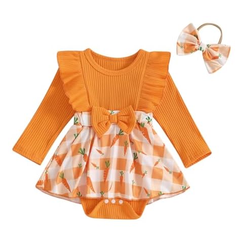 Vioyavo Baby Girls Easter Romper Dress Set Cover