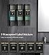 Luxspire Shampoo- und Conditioner-Spender, bohrerloser Wand-Duschseifenspender mit 3 Kammern und wasserfesten Etiketten, einfacher Seifenspender für Bad, Hotel und Küche, Schwarz