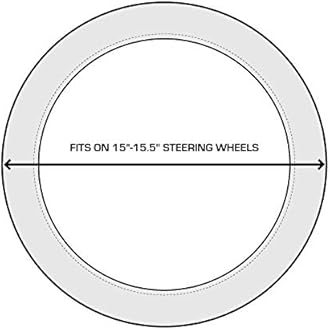 Browning Steering Wheel Covers for Car, Truck, and SUV, Durable Steering Wheel Cover Protection, Chevron (Heather Black)