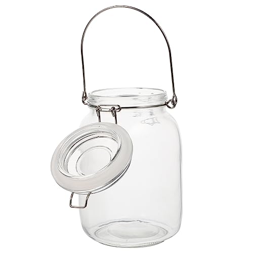 UKCOCO Bocal Hermétique Verre Transparent Pour Conservation Alimentaire Contenant Céréales Ou Cornichons Avec Étanchéité Et Design Épuré