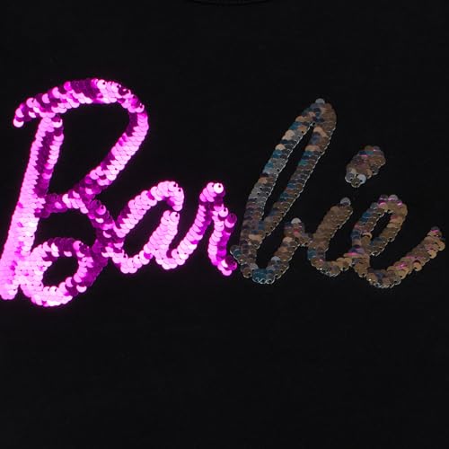 Barbie Text Logo Reversible Sequin T-Shirt, Girls, 5-14 Years, Black, Official Merchandise3