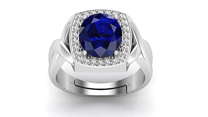 Saphir bleu naturel Neelam 6,45 carats, le cadeau en bague d'exception