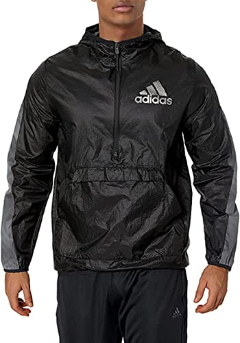 Cortavientos Adidas running hombre negro XL para mañanas frías