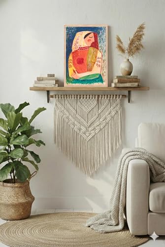 Image of BLINKART Vintage Illustration Aesthetic Modern Art Walls With Frame | Natural Wood Texture | Living Room Bedroom Office Wall Decoration | Poster Home Decor Frames Wall Bedroom | 12x8 Inches (D397)