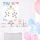 Gender Reveal Set: 80 Aufkleber + Abstimmung Poster, Team Boy Team Girl für Baby Shower Party