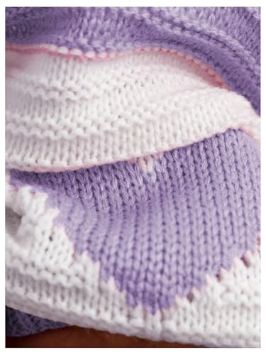 Verdusa Girl's Cute Heart Knitted Sweaters Open Front Long Sleeve Graphic Cardigan Sweater3