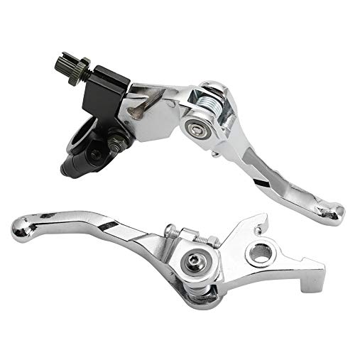 Qiilu 7/8 Coppia di Leva Freno Frizione in Alluminio Pieghevole per Manubrio Moto Frizione Leva Freno Maniglia Comandi Manuali Pieghevoli Sostituzione Freno e Leve per Pit Dirt Bike Modified Parts