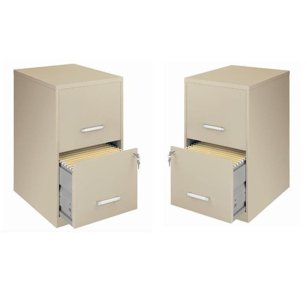 Hirsh Industries Value Pack (Set of 2) 2 Drawer Letter File Cabinet in Putty