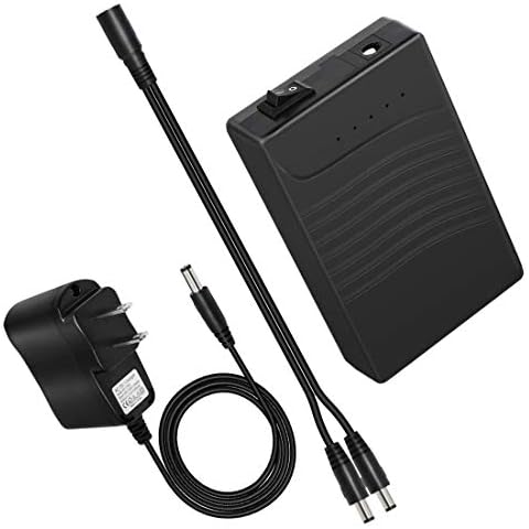TalentCell Rechargeable 12V DC Output Lithium ion Battery Pack for LED Strip/Light/Panel/Amplifier and CCTV Camera with Charger, Multi-led Indicator Black (3000mAh) Cover