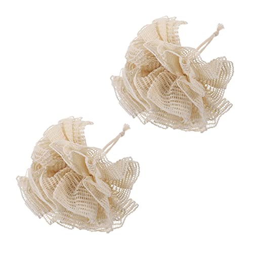 Boules exfoliantes loofah en ramie Healvian | Lot de 6 éponges de bain en maille pour soin du corps