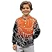 ZFRXIGN Boys Spider Web Jacket for Kids Size 9-10 Graphic Crewneck Sweatshirt Button up Cardigan School Uniform Shirts Baseball Jacket Sport Coat Long Sleeve Top, Orange