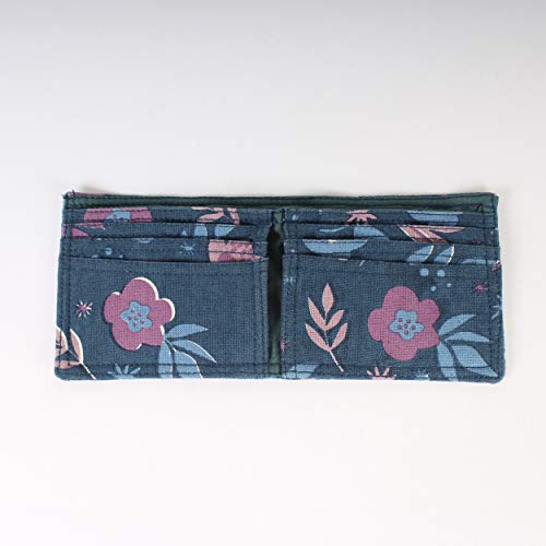 Cat & Flower Wallet-Blue2