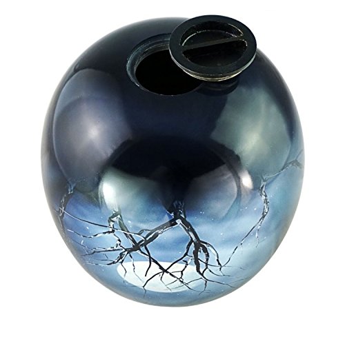 MEMORIALS 4U Midnight Moon Sphere of Life Cremation Urn - 100% Handcrafted Adult Funeral Urn - Solid Metal Affordable Large Urn for Human Ashes