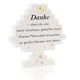 musoeica Dankeschön Geschenk für Lehrerin Lehrer Erzieherin - Danke Geschenke zum Abschied Für Erzieher Kindergärtnerin Abschiedsgeschenk - Bausteine Ornamente mit Spruch, Zerlegbares Puzzle-Geschenk