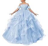 Flower Girl Bridesmaid Dresses Kids Puffy Tulle Pageant Princess Long Ball Gown with Applique Birthday Prom Dresses