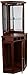 Home SourceSplendid Dining Room or Lounge Corner Bar with Wood Frame and 5 Bottle Wine Rack, Mahogany