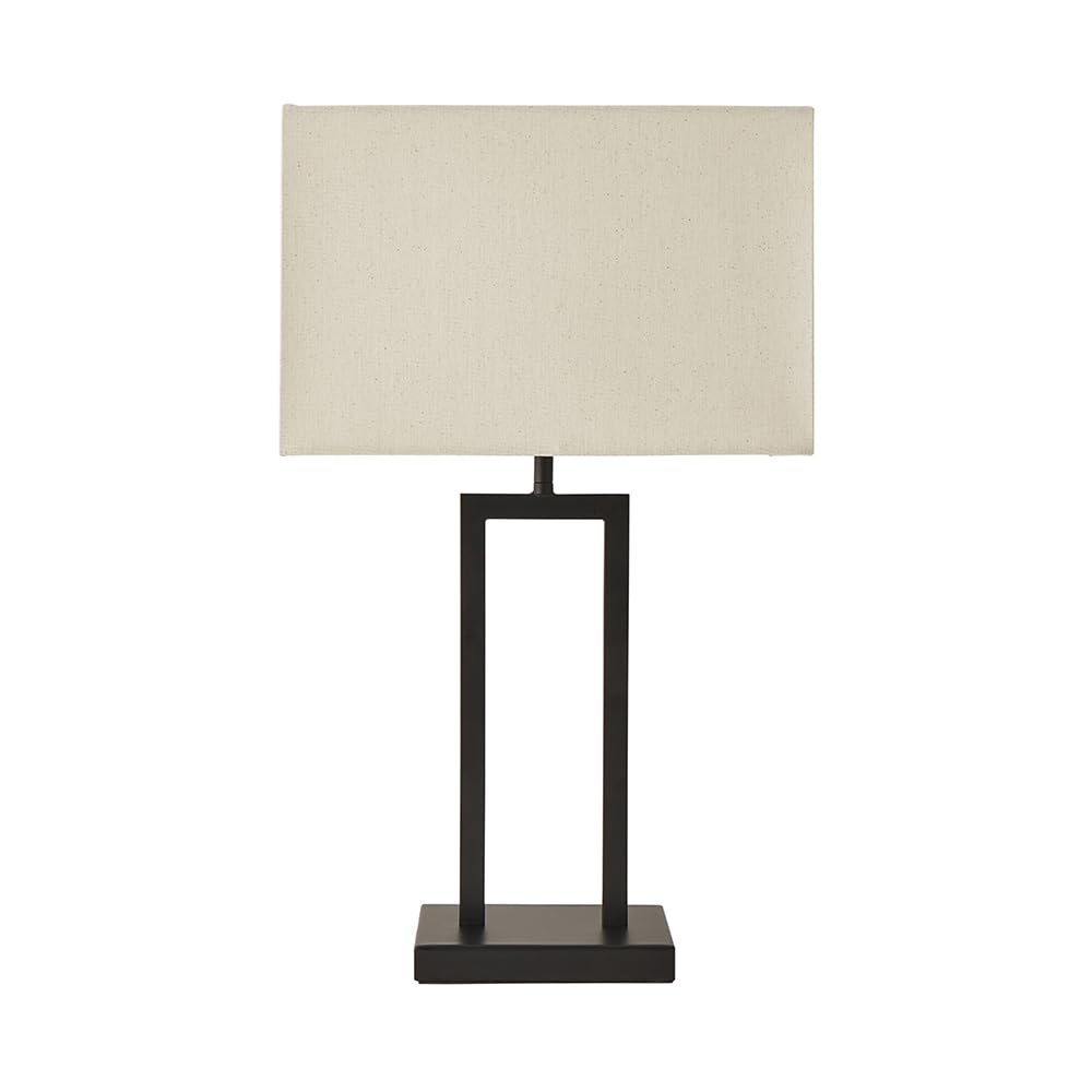 ValueLights Gloria Black Double Stem Metal LED Table Lamp
