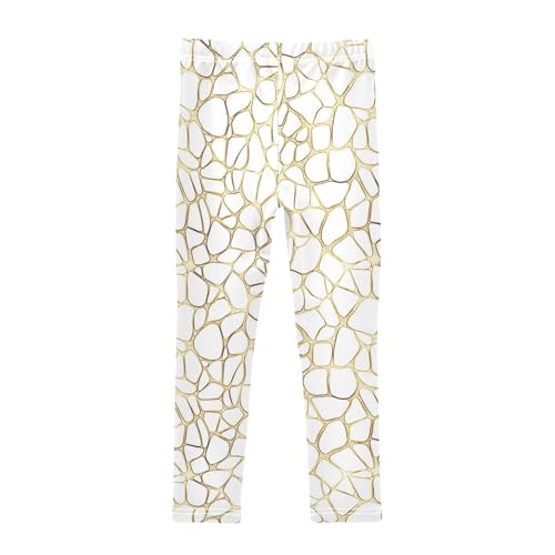 White Giraffe Skin Print Girls Casual Leggings for Kids Printed Long Pant Bottoms Stretch and Soft2