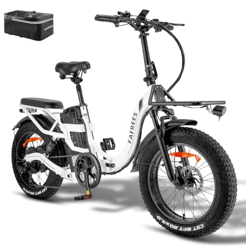 Fafrees F20 X-Max Bicicleta Eléctrica, 20 4.0 Pulgadas Fatbike Plegable, 30ah 1440wh Batería Samsung Cells, Bici Eléctrica Montaña Para Hombres, E-Bike Para Adultos, Alcance120-180km Blanco Fafrees F20 X-Max Bicicleta Eléctrica, 20 4.0 Pulgadas Fatbike Plegable, 30ah 1440wh Batería Samsung Cells, Bici Eléctrica Montaña Para Hombres, E-Bike Para Adultos, Alcance120-180km Blanco