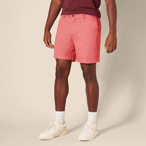 Amazon Essentials Men's Slim-Fit 7" Chino Shorts, Raspberry Red, 29 - image 6