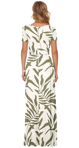 Image of AUSELILY Women's Classic Short Sleeve Loose Plain Casual Long Maxi Dresses for Women 2026