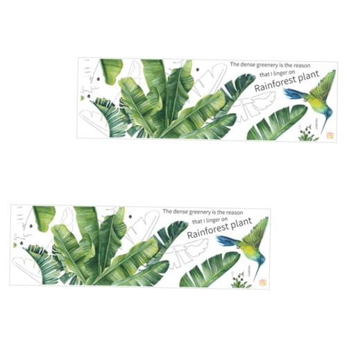 Angoily Calcomanías De Autoadhesivas 2 Piezas Decoración De Plantas 30x90cm Para Hogar