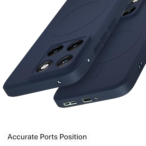 Image of Pikkme Back Cover for Motorola Moto Edge 70 Fusion 5G Soft Matte Silicone Mag-Safe Design (Mag-Safe Not Support) Camera Protection | Slim Fit Bumper Cover (Blue)