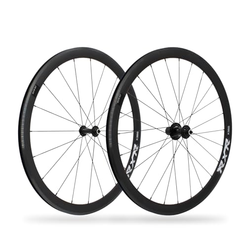 Road Bike Wheelset 700c C/V Brake,40mm Depth Rims, Aluminum Alloy Road Bike Wheels Suitable for 8/9/10/11 Speed Casstte Hubs, Quick Release with Front 2 Rear 4 Sealed Bearing