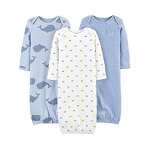 Simple Joys by Carter’s Baby Boys’ 3-Pack Cotton Sleeper Gown baby-jongens Draagbare deken