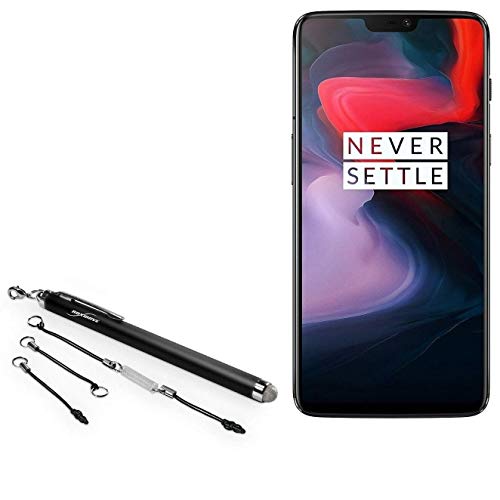 Stylus Pen for OnePlus 6 (Stylus Pen by BoxWave) - EverTouch Capacitive Stylus, Fiber Tip Capacitive Stylus Pen for OnePlus 6 - Jet Black