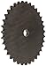Martin Roller Chain Sprocket, Reboreable, Type A Hub, Single Strand, 16B Chain Size, 25.4mm Pitch, 35 Teeth, 32mm Bore Dia., 297.46mm OD, 16.18mm Width