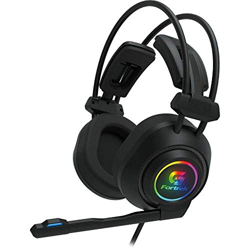 Headset Gamer FORTREK Vickers (Over-ear, RGB, controle de volume e micro)