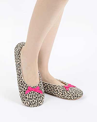 Image of Panda Bros Women's Ballerina House Slippers,Anti-Skid Comfy Warm Ballet Style Slippers