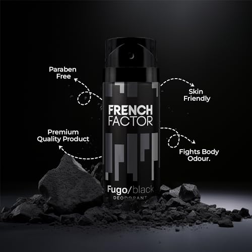 Image of Unlock Confidence with The French Factor Fugo Black Body Spray for Men - Long Lasting Fragrance - 150ml