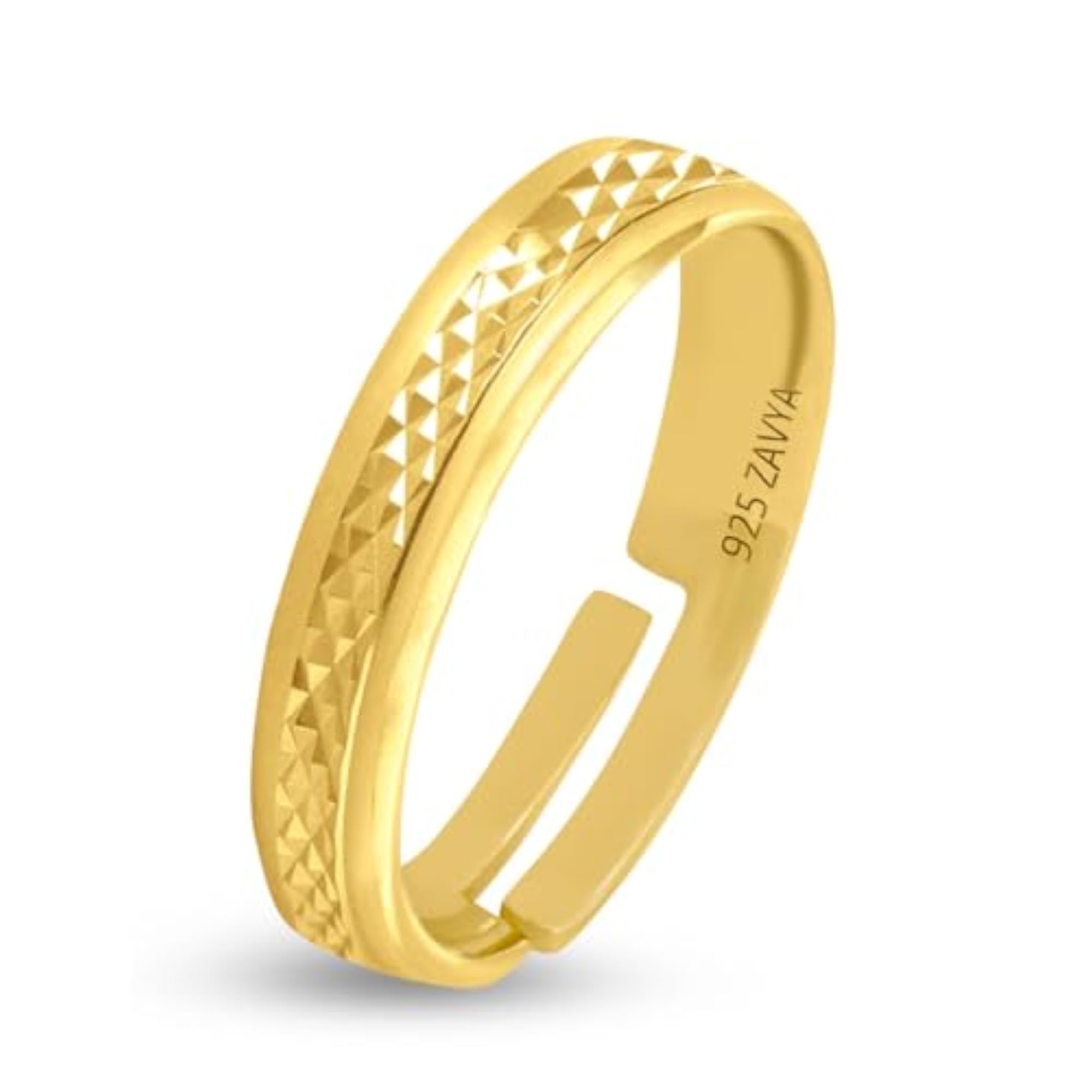 925 Sterling Silver Timeless Gold Plated Ring