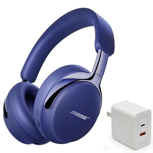 Bose QuietComfort Ultra Bluetooth Headphones (2nd Gen) Bundle with Fast Charger, Wireless Headphones, Over Ear Noise Cancelling with Mic, Up to 30 Hours of Play time, (Midnight Violet) - image 1