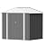 Devoko Outdoor Storage Shed 8 x 6 FT Lockable Metal Garden Shed Steel Anti-Corrosion Storage House with Single Lockable Door for Backyard Outdoor Patio (Gray)