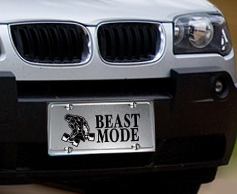 Bodybuilding/Weightlifting"Beast Mode" Auto Vanity License Plate (Rectangular, 6" x 12")