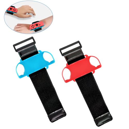 ARTGUTS 2 Stück Armbänder für Just Dance 2025 2024 & Zumba Burn It Up - Verstellbares Joy-con Armband für Nintendo Switch/Switch OLED (Rot & Blau) ARTGUTS 2 Stück Armbänder für Just Dance 2025 2024 & Zumba Burn It Up - Verstellbares Joy-con Armband für Nintendo Switch/Switch OLED (Rot & Blau)