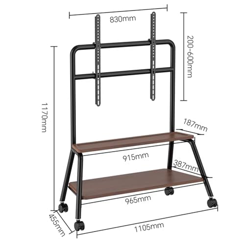 Soporte móvil ajustable para TV 50-90 pulgadas acero miniatura 7